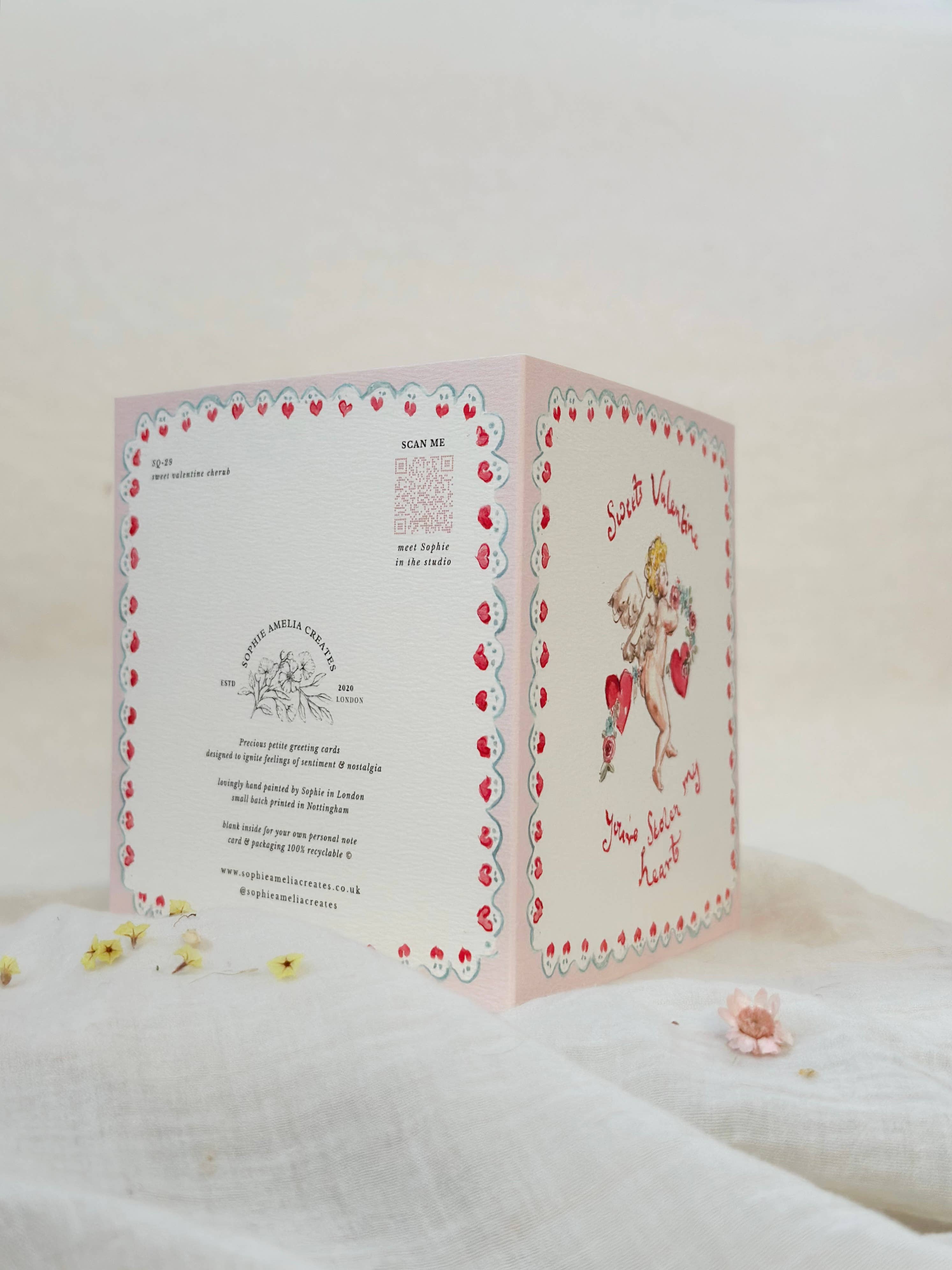 Sweet Valentine cherub card