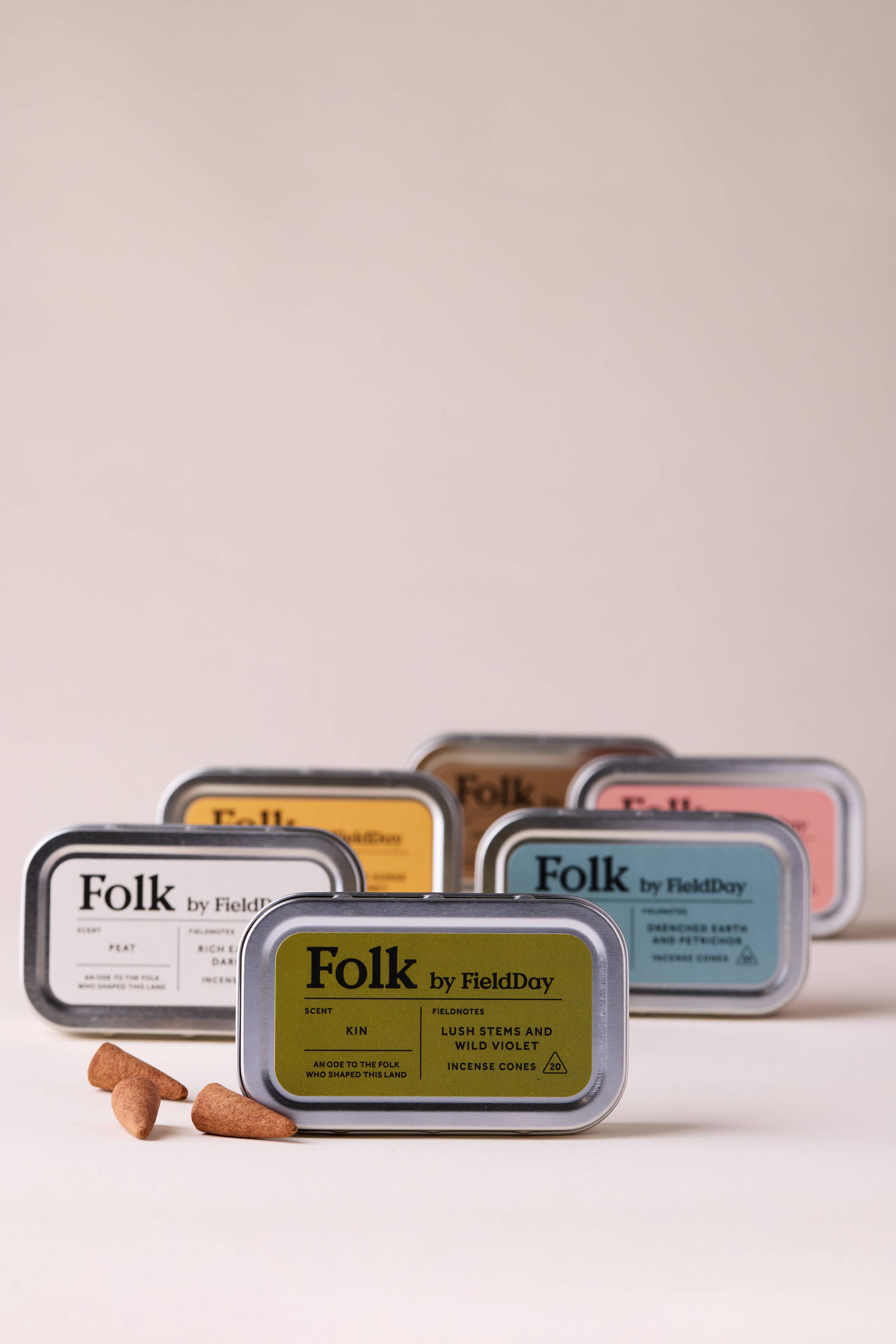 Folk Tin of Incense Cones | Kin