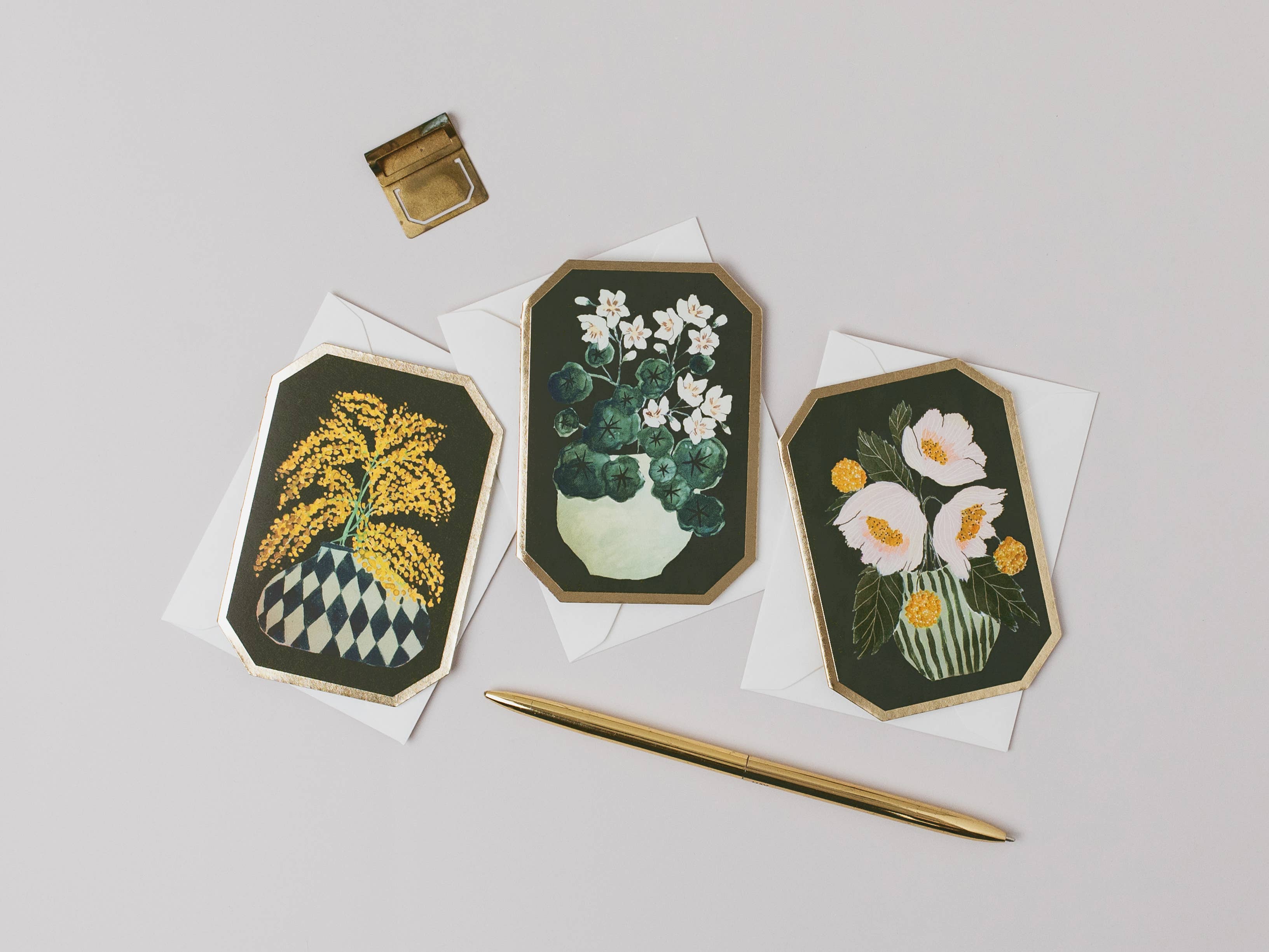 NASTURTIUM BOTANICAL DIE CUT MINI FLORAL CARD