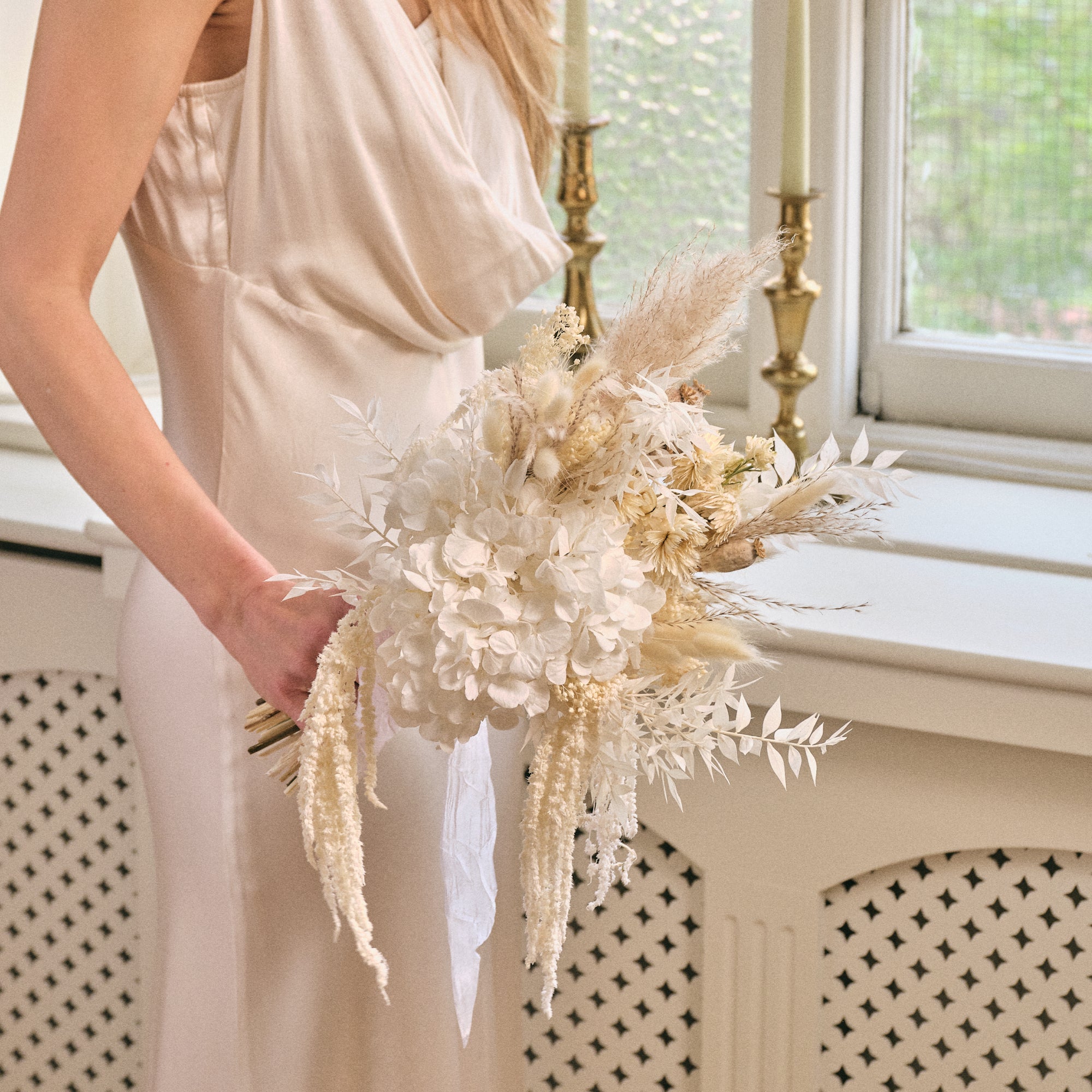 Everlasting Whites Dried Flower Bridal Bouquet