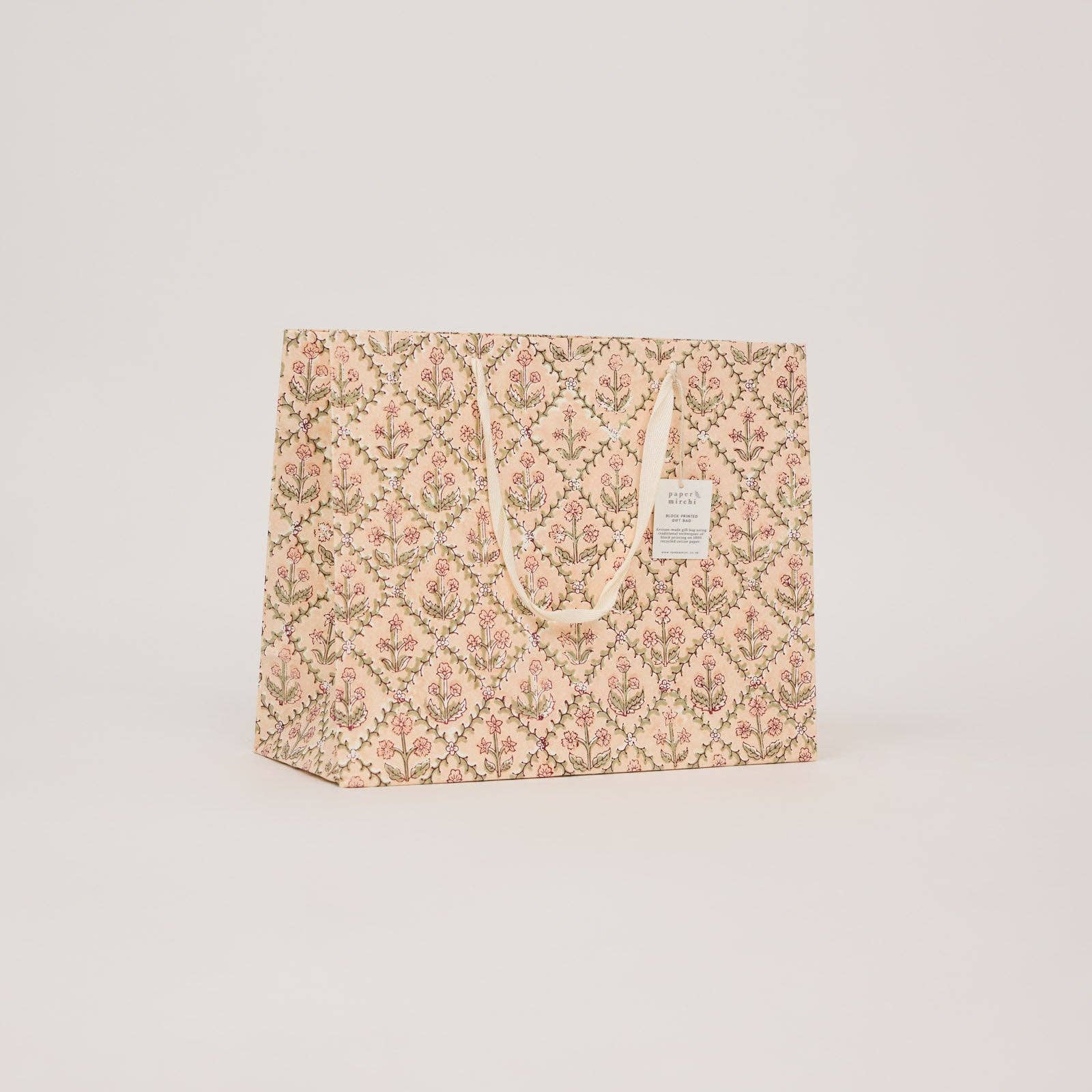 Large Block Printed Gift Bags | Terracotta | 3 Designs Available