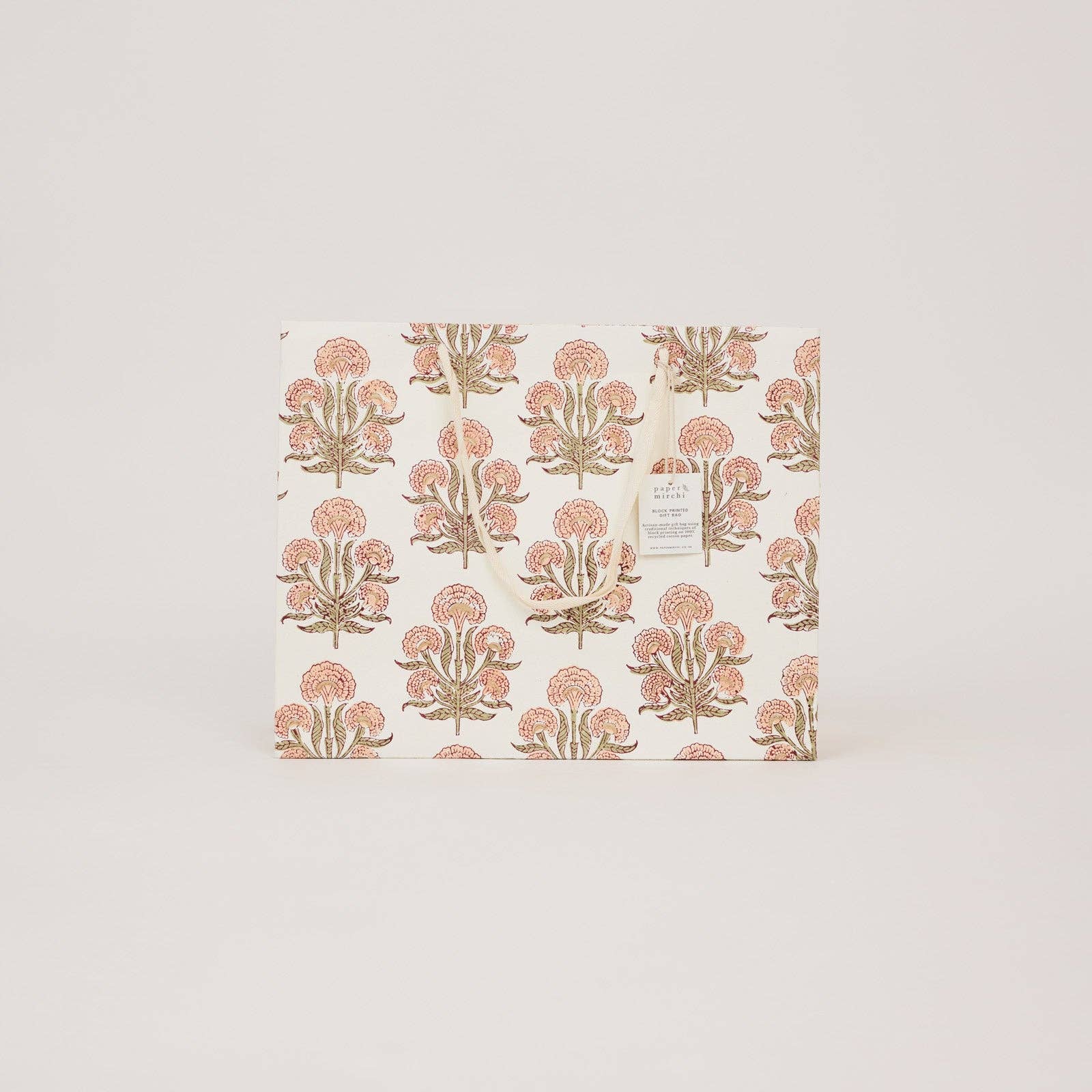 Large Block Printed Gift Bags | Terracotta | 3 Designs Available