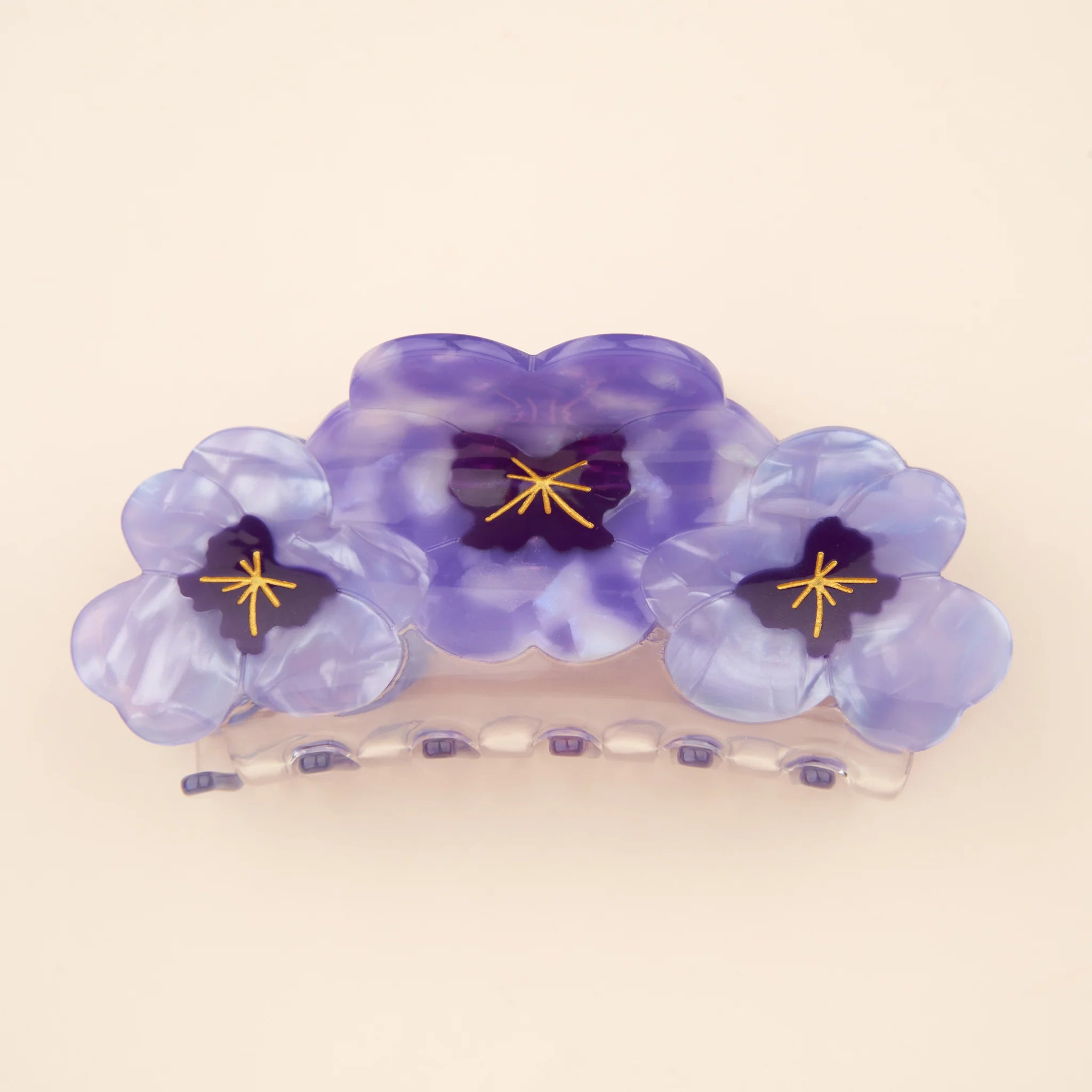 Trio Pansies Hair Claw