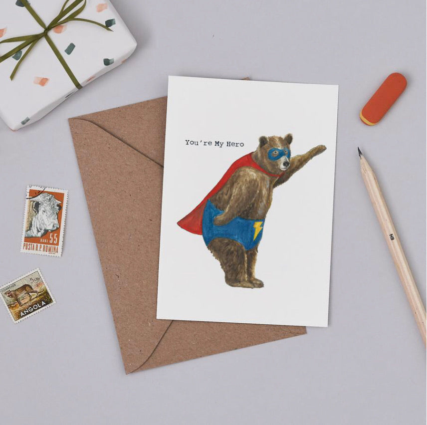 You’re My Hero Greetings Card