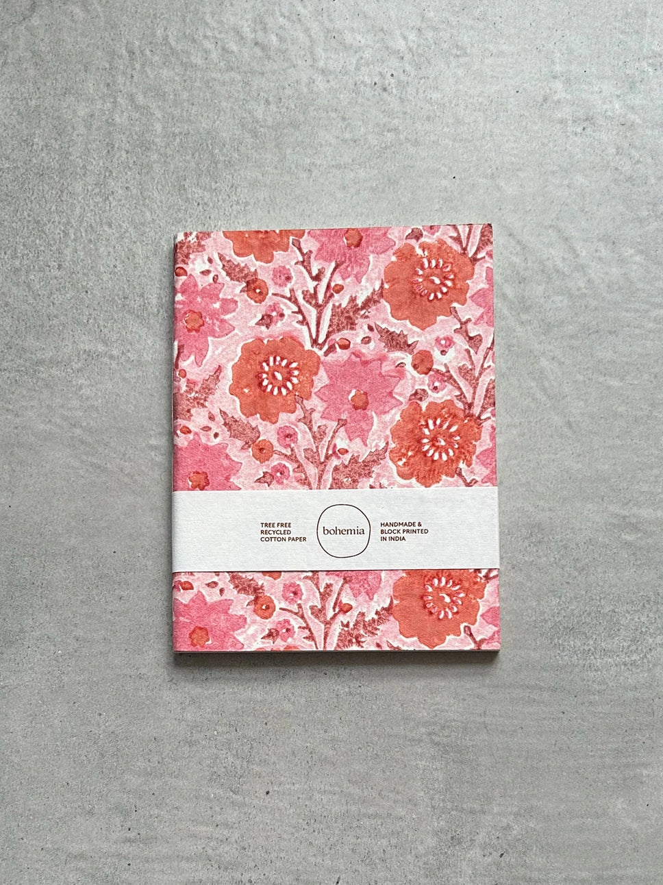 Zero Waste Block Printed Notebook | Large | 3 Colours Available