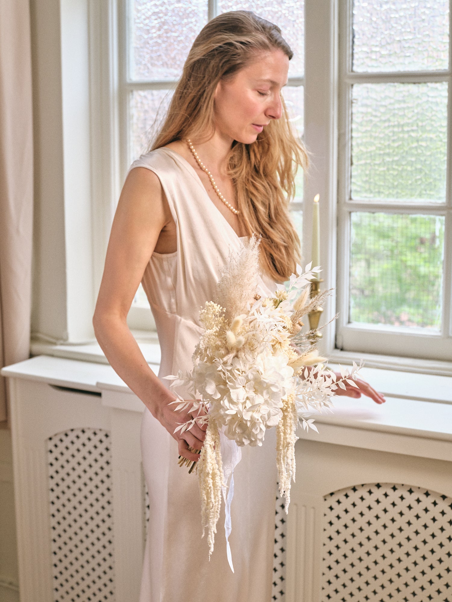 Everlasting Whites Dried Flower Bridal Bouquet