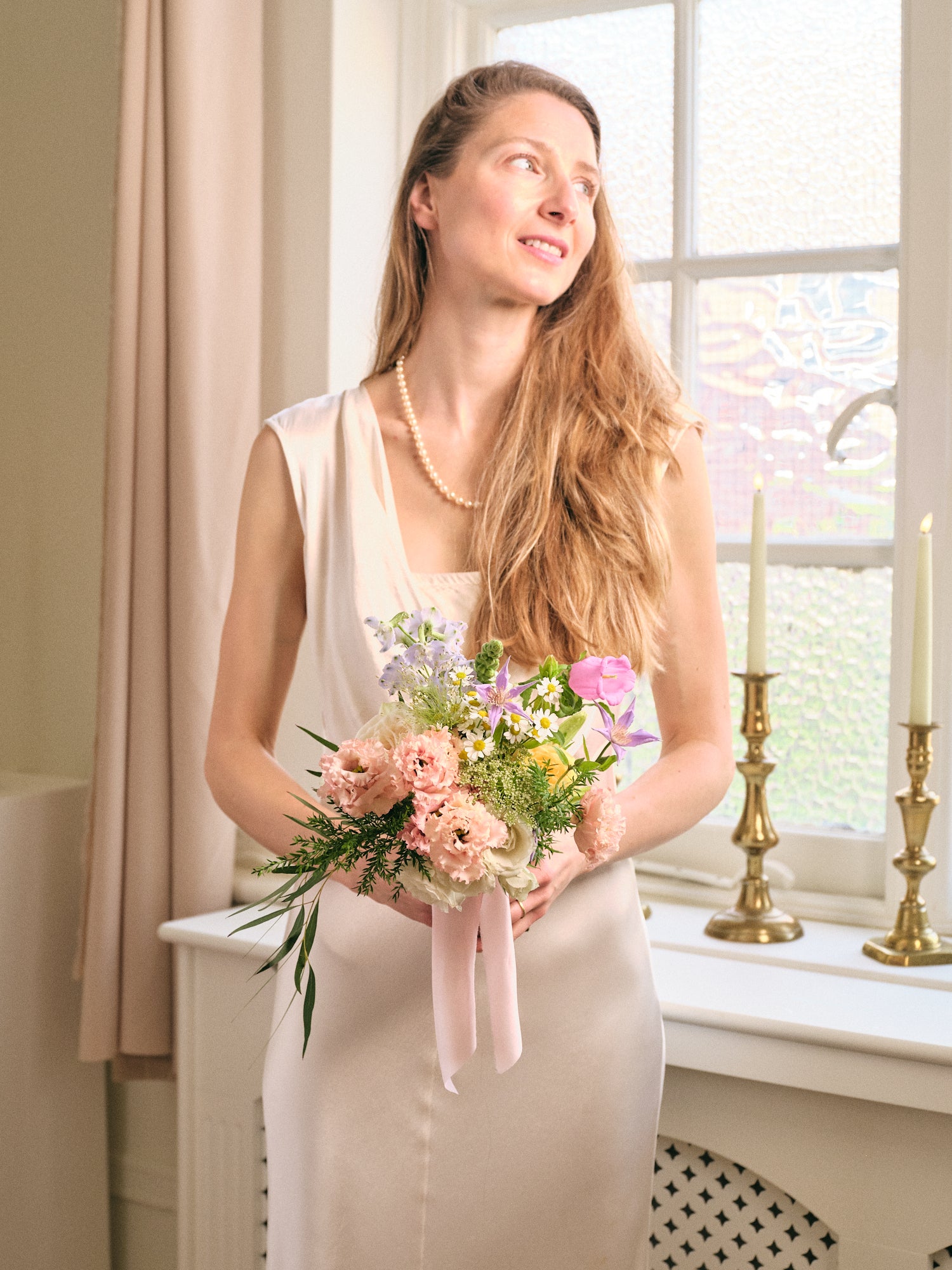 Pastel Wildflowers Petite Bridal Bouquet