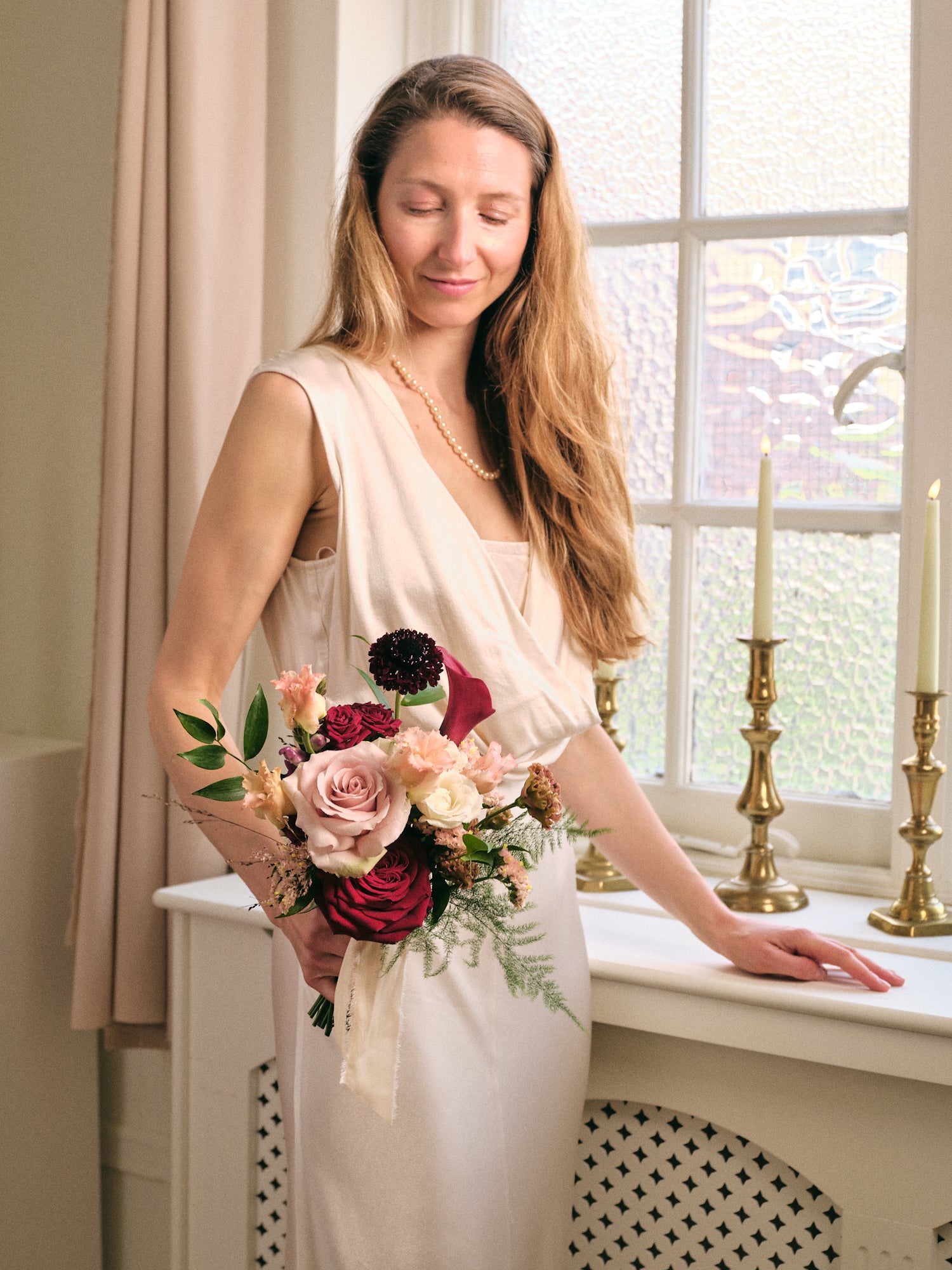 Romantic Red Petite Bridal Bouquet